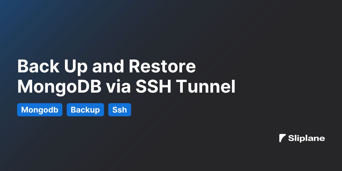 MongoDB-Datenbanken über SSH-Tunnel sichern und wiederherstellen